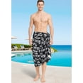 thumbnail image 5 of HAPPY BAY Men's Pareo Standard Vacation Sarong Full Beach Wrap One Size Metal, Palm Tree Summer Vacation Aloha, 5 of 6