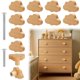 thumbnail image 2 of Beech Wood Drawer Knobs Cloud-Shaped Wooden Dresser Pulls, 2 of 5