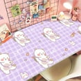 thumbnail image 1 of Desk Pad, Cute Cartoon Table Cover Desk Mat Water Repellent Protector Blotter Mouse Pad for Writing, Laptop, Desktop for Kids Girls (50cm*80cm, Bear with Flowers), 1 of 1