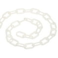 thumbnail image 1 of Unique Bargains 0.2' Diameter 16Ft Length Plastic Chain Barrier Safety Link Chain Stanchion for Crowd Control, White, 1 of 5