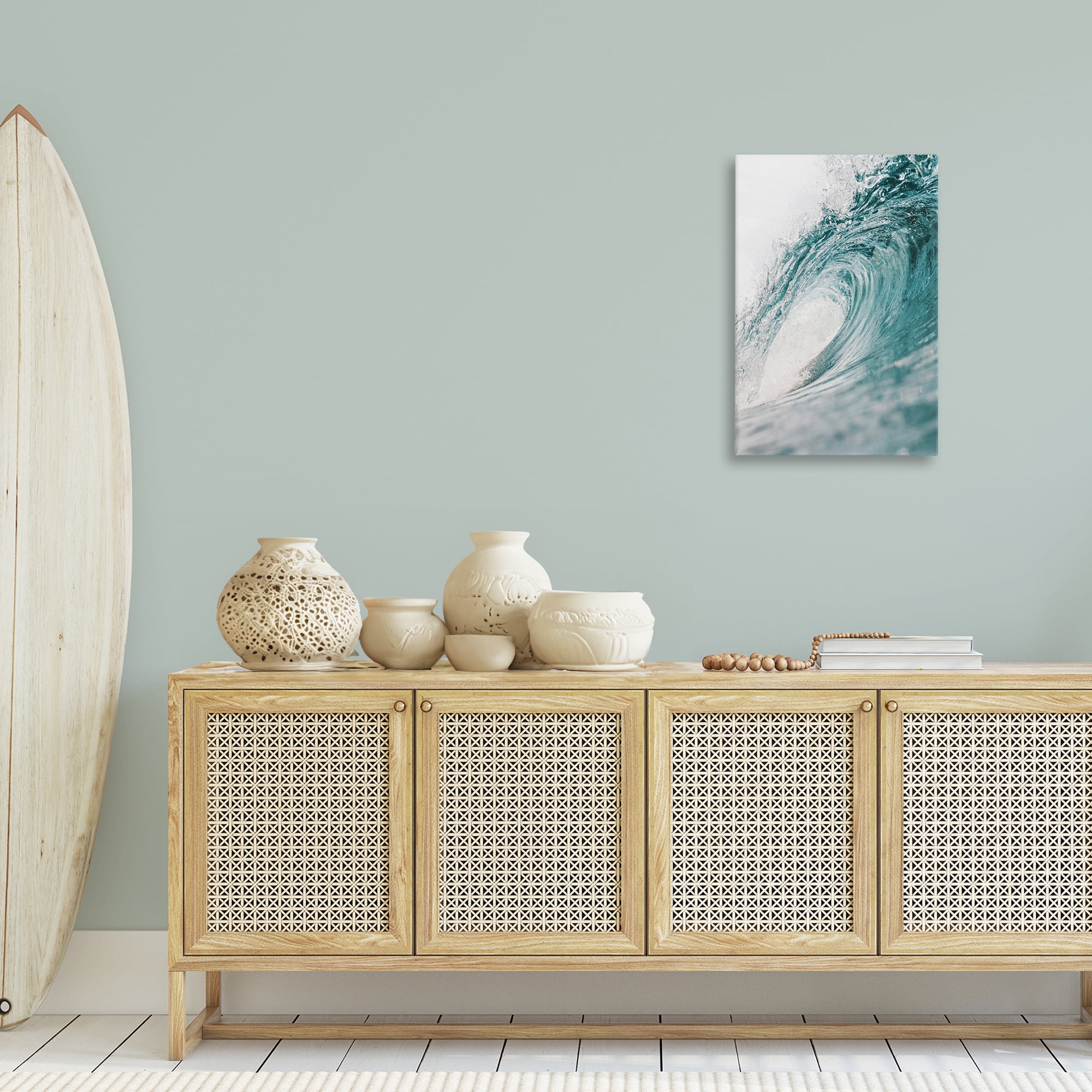 Stupell Industries Rolling Surf Waves Nautical & Beach Photography Wrapped Canvas Art Print Wall Art, 20 x 30
