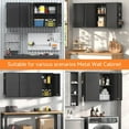 thumbnail image 6 of Coolsun Garage Wall Cabinet, 26" H Metal Wall Cabinet with Lockable Doors and Adjustable Shelf, Wall Mounted Metal Storage Cabinets for Garage Assembly Required (26" H Black), 6 of 9