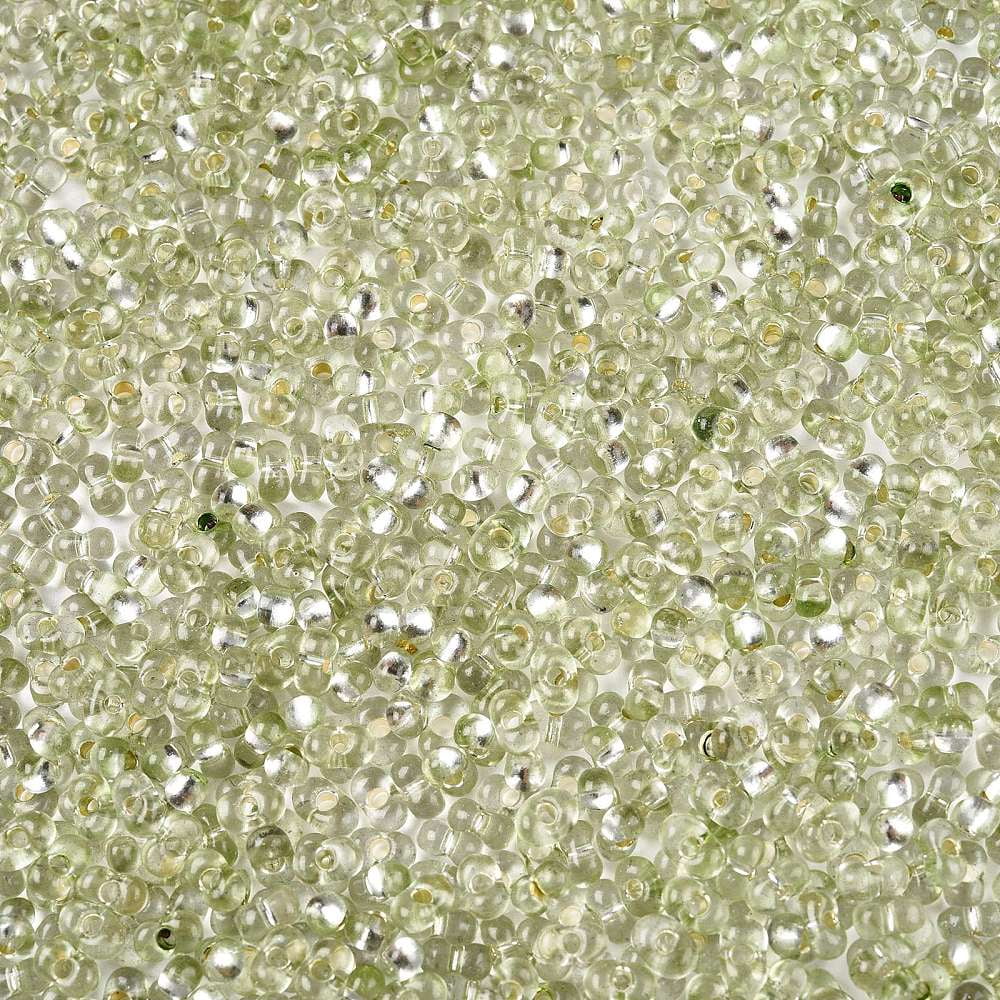 Baking Paint Transparent Glass Seed Beads Silver Lined Peanut Dark Sea Green 5.5~6.5x3.5~4x3~3.5mm Hole: 1.2~1.4mm 4500pcs/pound