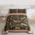 thumbnail image 2 of Homewish Boys Girls Animal Moth Ladybug Dragonfly Bedding Comforter Set 2pcs,Botanical Floral Mushroom Twin Comforter Sets Microfiber,Retro Vintage Aesthetic Breathable Bedding Set, 2 of 8