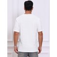 thumbnail image 3 of DARING DIVA Men's Knitted T-Shirts Short Sleeve Crew Neck Jacquard T-Shirt M White, 3 of 7