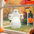 thumbnail image 3 of Under $5 Clearance, Halloween Cute Ghost Hanging Ghost for Halloween Decorations 2D Flat Acrylic Pendant, 3 of 8