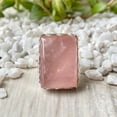 thumbnail image 3 of Rose Quartz Gemstone Ring, Statement Handcrafted Ring. made In 925 Sterling Silver. Boho Ring, Pink Stone Ring, Boho Jewelry Gift For Her,.., 3 of 4