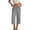 29# Gray, variant on Womens Capris Plus Size Pants Summer Pull On Petite Ladies High Waisted Drawstring Straight Wide Leg Cotton Gaucho Pants with Pockets Khaki XL