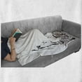 thumbnail image 6 of Urban Soft Flannel Fleece Throw Blanket, Cityscape of New York City Famous of Liberty and Skyscrapers Drawing Print, Cozy Plush for Indoor and Outdoor Use, 50" x 70", White and Grey, by Ambesonne, 6 of 6