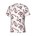 thumbnail image 5 of Vsdgher Red Snake Print Men's Dry Fit Mesh Athletic Shirts Moisture Wicking Tennis T-Shirt Tops, 5 of 9