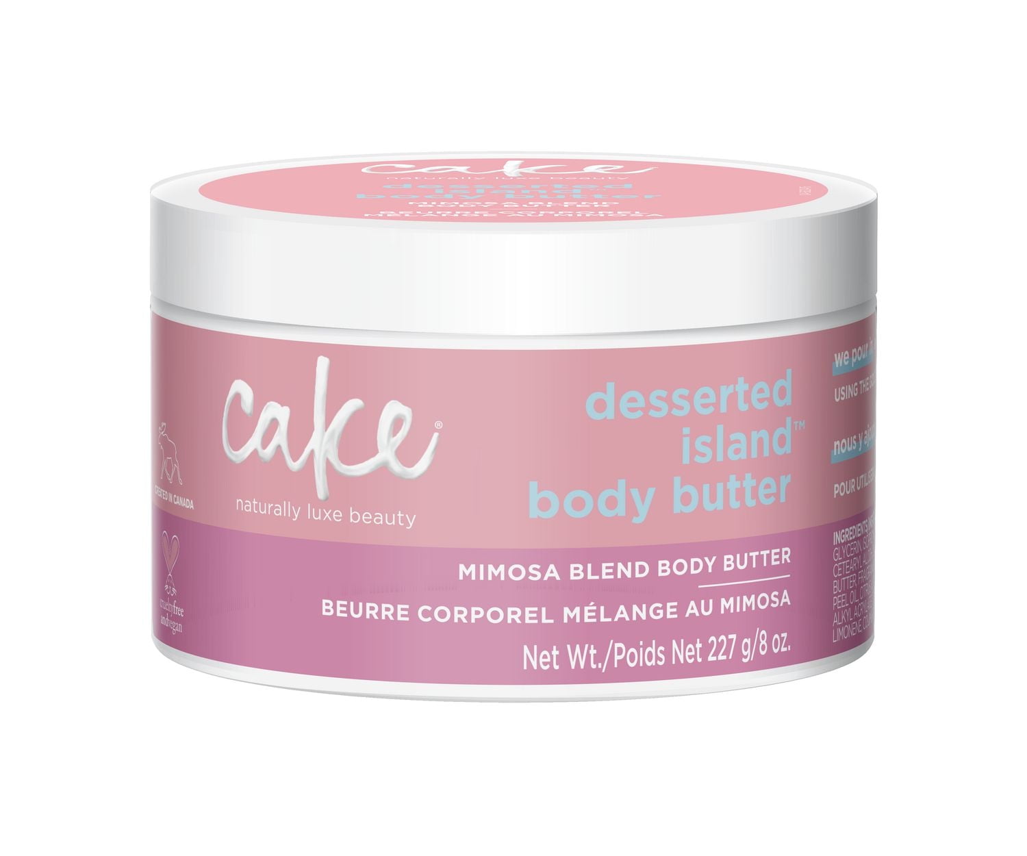 Cake Desserted Island Mimosa Crème au Beurre Corporel Poids net. - 227 g/8 onces.