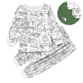 thumbnail image 2 of NIEWTR Toddler Baby Fall Winter Outfits Contrast Color Sweatshirt Casual Pants 2Pcs Clothes Set Pajamas & Dailywear Set Homewear Fall Winter Outfit（Black，6-7 Years）, 2 of 4