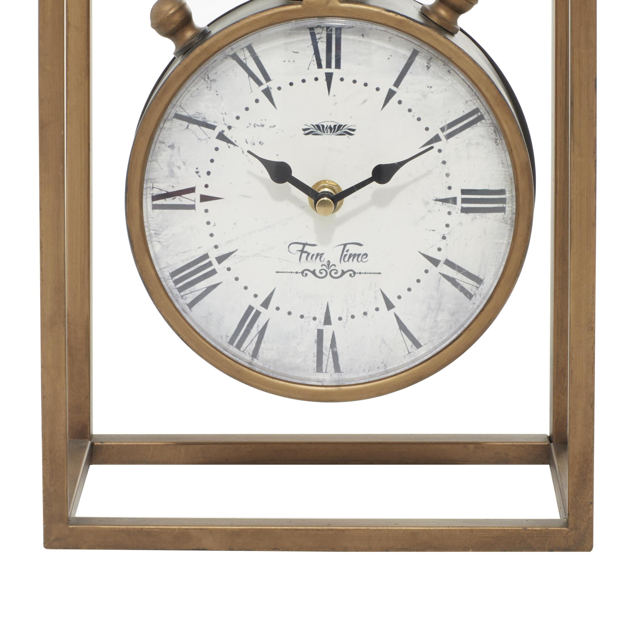 DecMode 13" Bronze Metal Standing Stopwatch Clock