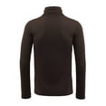 thumbnail image 3 of Unique Bargains Men's Pullover Lightweight Long Sleeve Top Turtleneck T-Shirt 34 Brown, 3 of 6