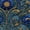 Color 1, variant on Gothic Peel and Stick Wallpaper Rich Blue Gothic Floral 23.6in x 9.8ft Self Adhesive Contact Paper Removable
