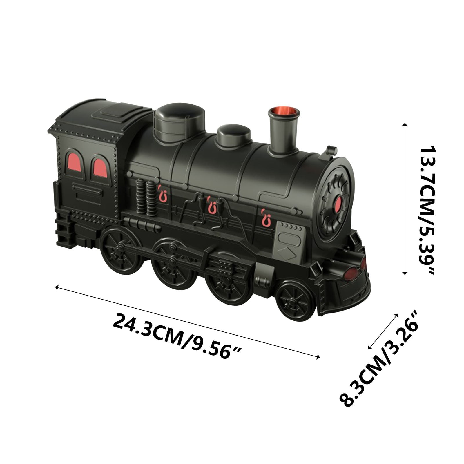 Colorful LED Train Aromatherapy Diffuser with Remote Control, 300ml Humidifier, Whimsical Design, Wireless Operation, Simulated Train Sound, Ideal for Home Office Black