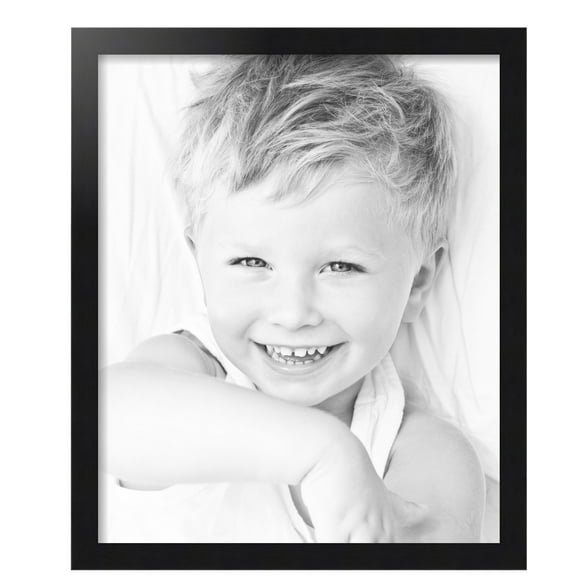ArtToFrames 19x23 inch Black Steel Picture Frame, Black MDF Poster Frame (4639)