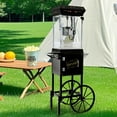 thumbnail image 6 of Aukfa Popcorn Machine with Cart - Vintage Popper Maker with 6oz Kettle, Oil Spoon and Scoop, Movie Theater Style, Black, 6 of 8