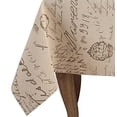 thumbnail image 2 of Fennco Styles Old Fashioned Script Print Design Tablecloth (55"x55" Tablecloth), 2 of 3
