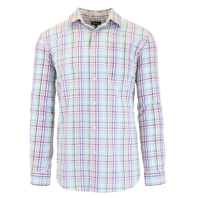 Men's Long Sleeve Printed Dress Shirt With Chest Pocket