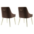 thumbnail image 3 of Costaelm Makala Velvet Accent Chair Mid Century Upholstered (Set of 2), Coffee, 3 of 11