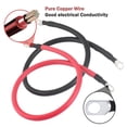 thumbnail image 2 of MotorbyMotor Power Battery Cable with Terminals, 18 Inch 4 Gauge AWG Wire Set with 3/8'' Ring Terminals Power Inverter Cables for Car Marine Solar ATV RV Lawn Mower Motorcycle Boat, 2 of 8