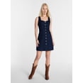 thumbnail image 2 of Kacey Lee Women's Denim Mini Dress, Sizes XS-XXL, 2 of 5