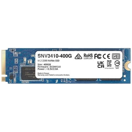 Synology SNV3000 SNV3410-400G 400 GB Solid State Drive - M.2 2280 Internal - PCI Express NVMe (PCI Express NVMe 3.0 x4) - 491 TB TBW - 3000 MB/s Maximum Read Transfer Rate price history on PriceWatchPro