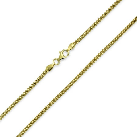 Oxidized Popcorn Chain (Bali Style Popcorn Coreana Chain Black Oxidized 14K Gold Plated Sterling Silver 030 Gauge Made In)