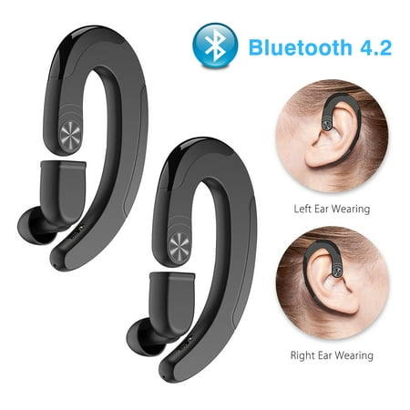 EEEKit Mini True Wireless Earbuds Bone Conduction Bluetooth 4.2 Sports Headphones Noise-Canceling Headsets with Mic for Gym Running Driving (Best Bone Conduction Headphones For Running)