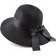 thumbnail image 1 of Women,Little Girls Straw Sun Hat Summer Beach Cap Foldable Visor Floppy Hats Wide Brim with Bowknot, 1 of 5