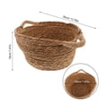 thumbnail image 6 of WEAVILUX Khaki Handwoven Wicker Basket for Rustic Decor, Photography Props, Storage, and Shelf Display Organizer, 6 of 7