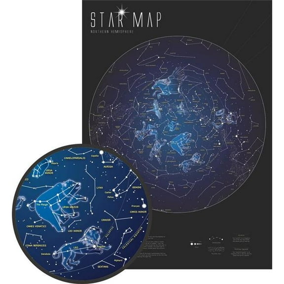 Waypoint Geographic  Glow In The Dark Star Map
