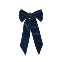 16" Christmas Tree Topper Bow, Large Bow for Decor, Birthday Party Backdrop, Ribbon Hanging Decor for Christmas Room Backdrop Wedding Party Coquette Room Decorations (Dark blue,Velvet)