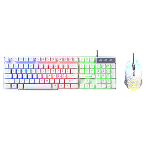 Buodes Light Up Keyboard T13 Rainbow Backlight Usb Ergonomic Gaming