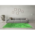 thumbnail image 3 of Ahgly Company Indoor Square Oriental Green Industrial Area Rugs, 4' Square, 3 of 4