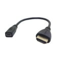 thumbnail image 1 of HUGFEGWE Câble Adaptateur Micro HDMI vers HDMI pour Tablette et Téléphone Cellulaire 20 cm CJ25311-5020, 1 of 6