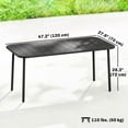 thumbnail image 3 of Outsunny 47" x 28" Outdoor Dining Table for 4, Patio Table, Grey, 3 of 10
