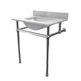 thumbnail image 2 of Everett Metal Sink Stand With Carrara Marble Vanity Top and Waterfall Faucet, 2 of 2