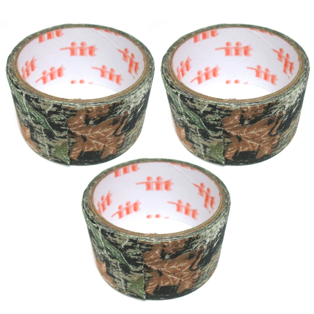 3 Roll Camouflage Hunting Cloth Tape 2' x 10' Wrap Military Camo Stretch Bandage