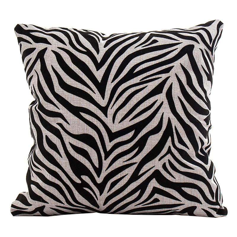 Zebra Pillow Cover Protective Creative Linen Zebra Pillowcase Cushion