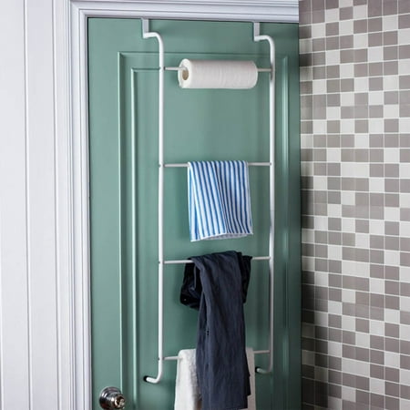 Multifunctional Metal 4 Layer Trapezoidal Storage Holder Nail Free Multifunctional Metal 4 Layer Trapezoidal Storage Holder Nail Free Hanging Over Door Towel Racks