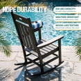 thumbnail image 6 of Devoko Outdoor Rocking Chair Presidential Rocker HDPE All-weather Chair (One Chair Only), Black, 6 of 7