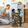 thumbnail image 5 of Yayeee Freestanding Laundry Hamper with Handle Collapsible Large Storage Basket for Clothes, Floral Lines, 5 of 7