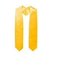 thumbnail image 2 of PMVFHDE Graduation Solid Color Academic Stole for Advanced Studies, 150cm Long Sash for Graduation Events, Traditional Scholastic Scarf for Graduates Yellow, 2 of 6
