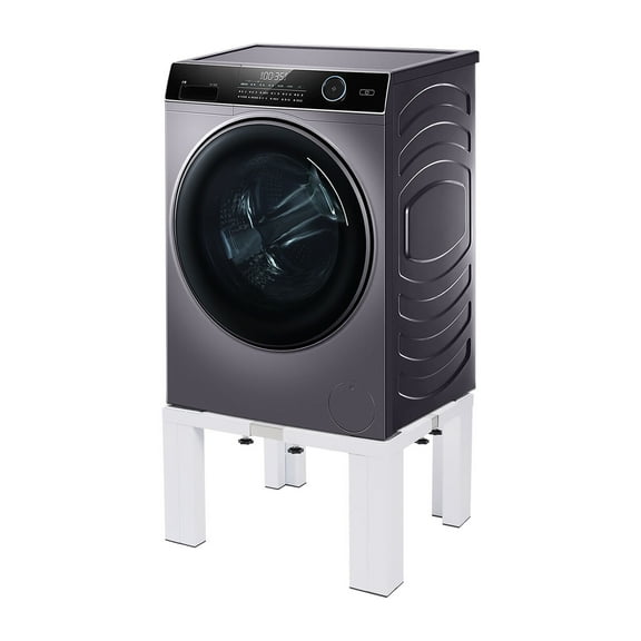 Modern Washing Machine Stand - Square Washer Pedestal Stainless Steel Dryer Stand Pedestal White