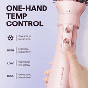 Wavytalk 5 in 1 Hot Air Brush Set, Multi Hair Styler for Salon Blowouts, Smooth Curls, Volumizing and Straightening, Pink