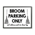 thumbnail image 2 of Broom Parking Witty Halloween Witch Phrase Typography Holiday Graphic Art Framed Art Print Wall Art, 2 of 5