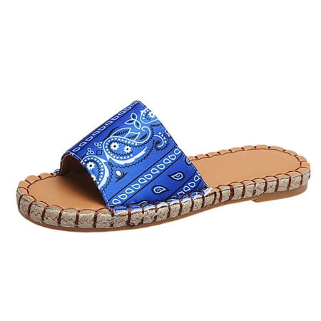 

f21 Women s Slip on Sandals Slide Casual Sandal Flat Open Toe Espadrilles Slides