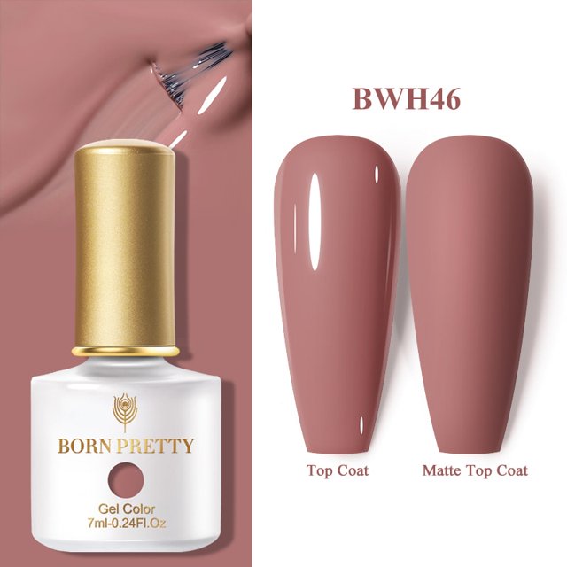 BORN PRETTY 7ml Autumn and Winter Color Series Gel Nail Polish Matte Nude Grey Nail Gel UV LED Semi-Permanent Gel Nail Varnish Gong Bohan LED